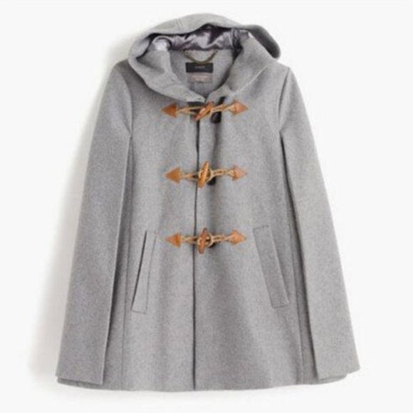 J. Crew Jackets & Blazers - NWT - S/M - J. Crew Toggle Wool Cashmere Blend Cape Coat - Heather Gray